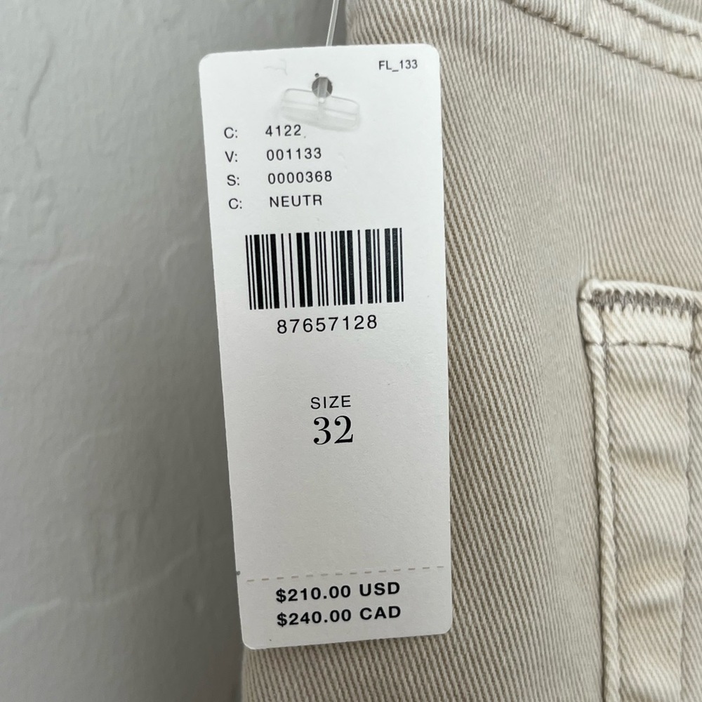 AG Jeans Saige wide leg crop jeans cloud soft denim NEW 32 neutral - Picture 12 of 16